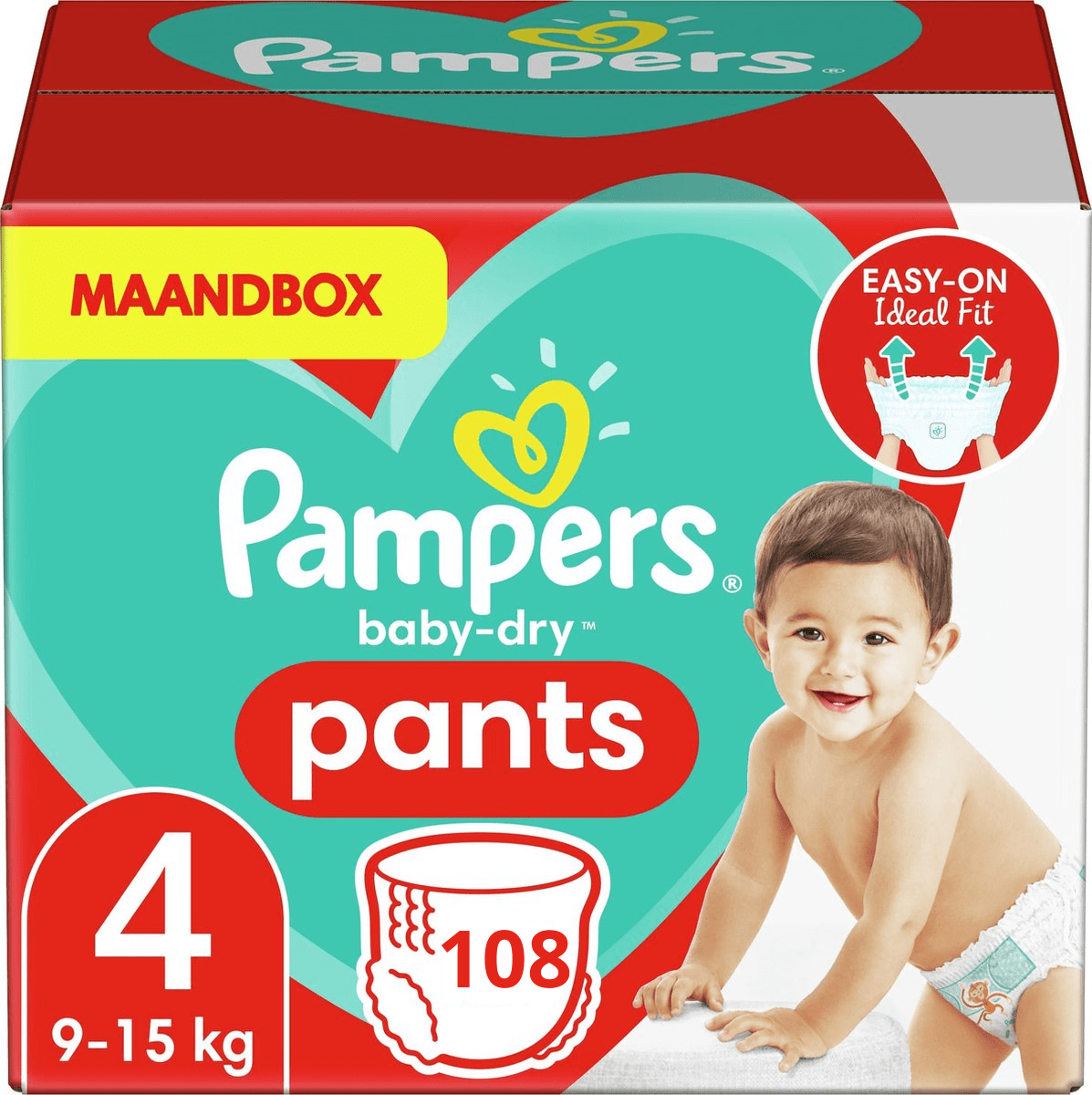 Pampers Dry Pants Maat 4 - 108 Luierbroekjes Maandbox |