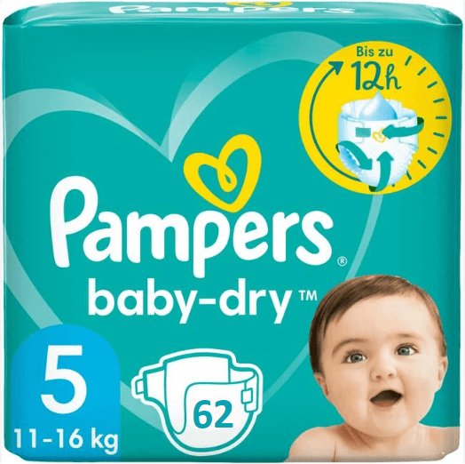 mager apotheek Woordenlijst Pampers Baby Dry Maat 5 - 62 Luiers | Onlineluiers.com